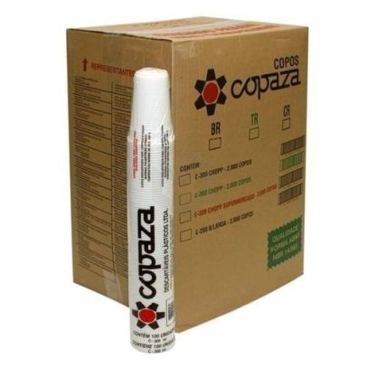 Copo plástico descartável Copaza com 2500 unidades