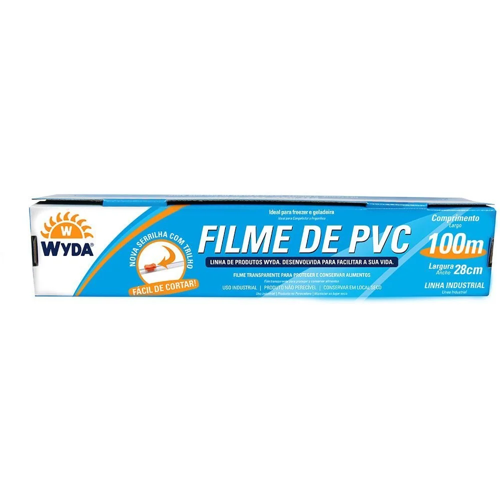 Filme Pvc 28cm X 100m com Serrilha Wyda
