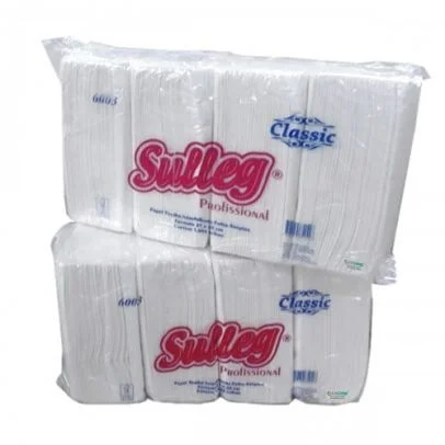 Papel toalha interfolha 100% celulose com 1000 folhas Sulleg